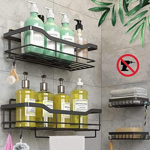 Image of 🧼 Paquete de 5 Estantería Ducha para Baño De 2 Jaboneras 1 toallero 🧼