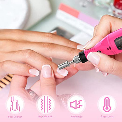 Image of 💅 Pulidor de Uñas Profesional Eléctrico con 6 Tipos Diferentes de Cabezales de Lijado Portátil 💅