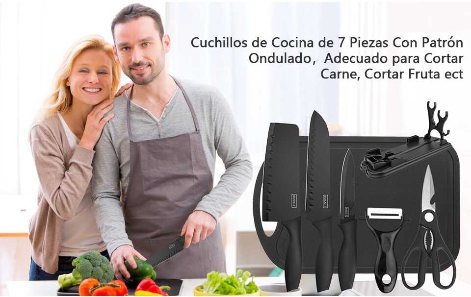 🔥Juego de Cuchillos de Cocina Profesional 7 Piezas🔥